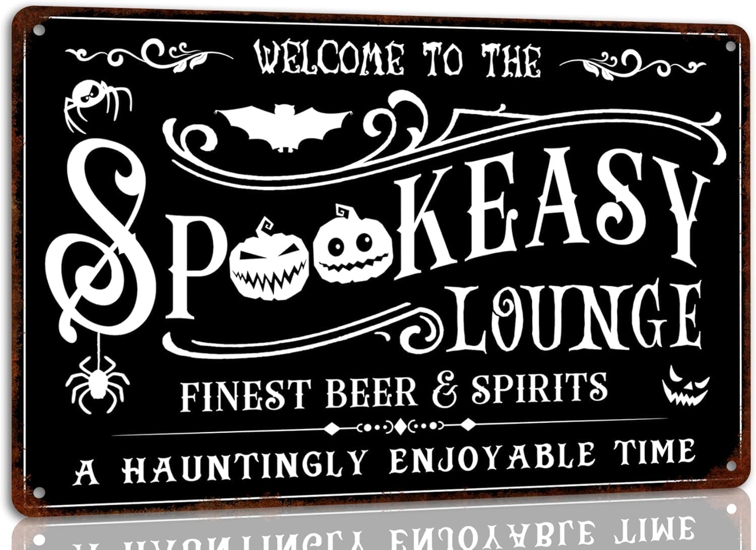 Home Bar Lounge - Panneau en métal aluminium Spookeasy Horror