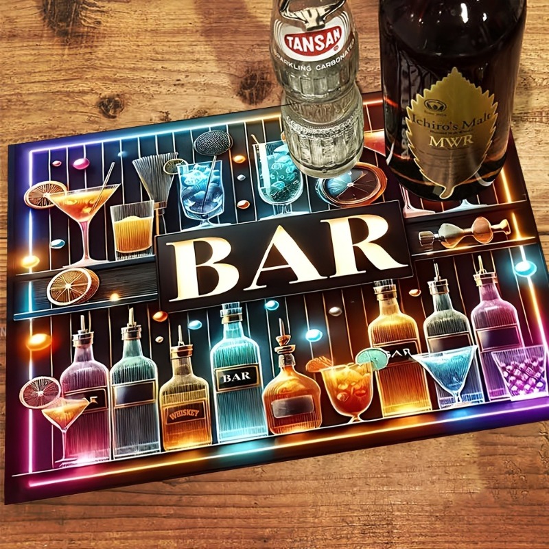Bar Mat Rubber - Tapis de séchage en terre de